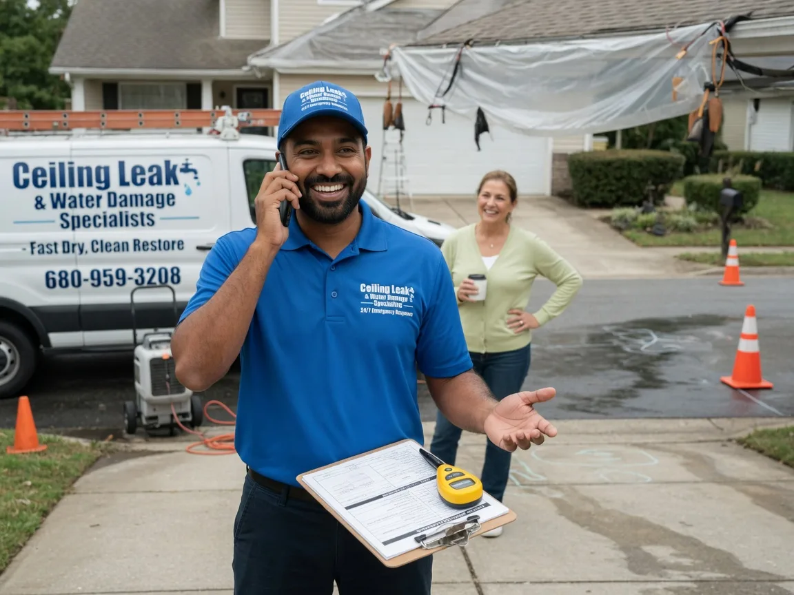 Ceiling Leak Cleanup Baldwin, IL FAQs